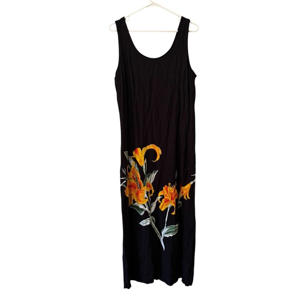 Dotti Women Size Medium Tropical Sleeveless Dress Stretch Beach Vacation READ - Picture 2 of 10